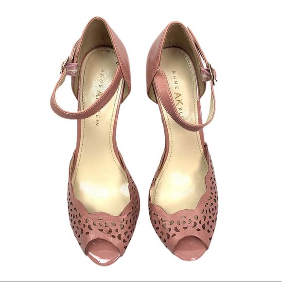 Anne Klein Women's Heels Spontayne Cutout Platform Ankle Strap Pink Rose Size 7M - Picture 9 of 9